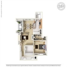 One Bedroom Apartment - A1 1403 floor plan